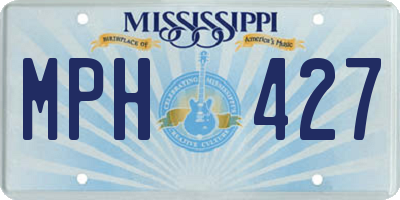 MS license plate MPH427