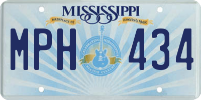 MS license plate MPH434