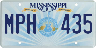 MS license plate MPH435
