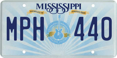 MS license plate MPH440
