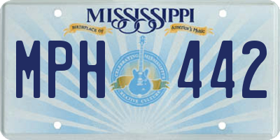 MS license plate MPH442