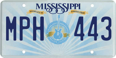 MS license plate MPH443