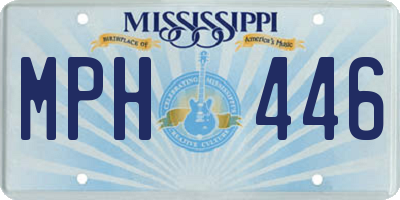 MS license plate MPH446