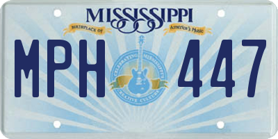 MS license plate MPH447