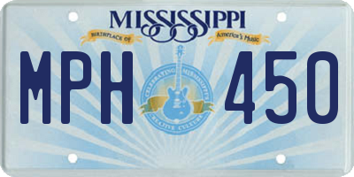 MS license plate MPH450