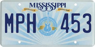 MS license plate MPH453