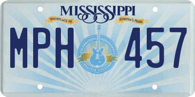 MS license plate MPH457