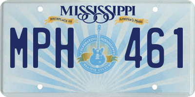 MS license plate MPH461