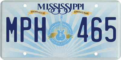 MS license plate MPH465