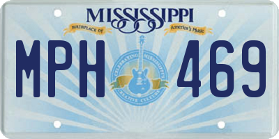 MS license plate MPH469
