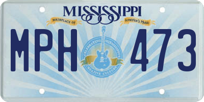 MS license plate MPH473