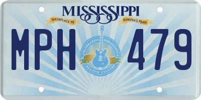 MS license plate MPH479