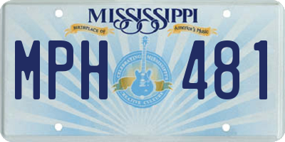 MS license plate MPH481