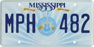 MS license plate MPH482