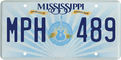 MS license plate MPH489