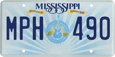 MS license plate MPH490