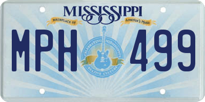 MS license plate MPH499