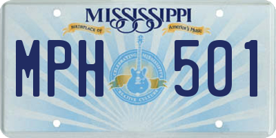 MS license plate MPH501
