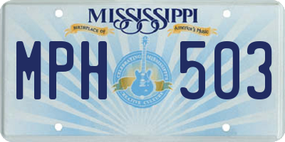 MS license plate MPH503
