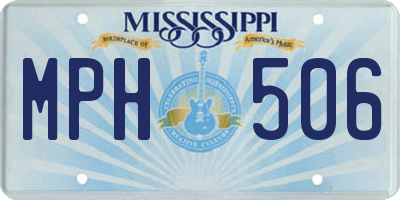 MS license plate MPH506