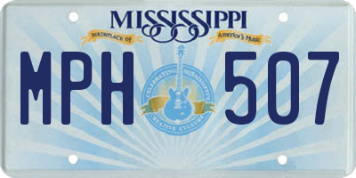 MS license plate MPH507