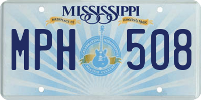MS license plate MPH508
