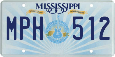 MS license plate MPH512