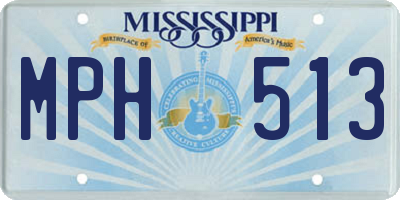 MS license plate MPH513