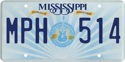MS license plate MPH514