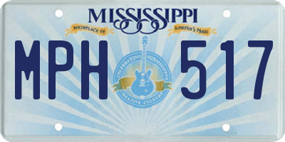 MS license plate MPH517
