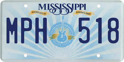 MS license plate MPH518