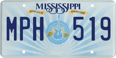 MS license plate MPH519