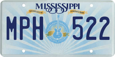 MS license plate MPH522