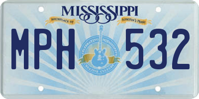 MS license plate MPH532