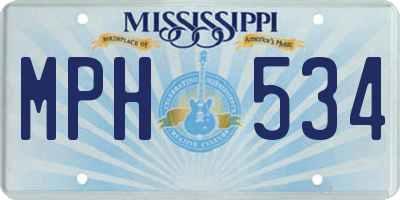 MS license plate MPH534