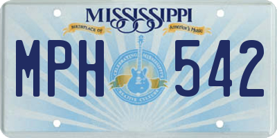 MS license plate MPH542