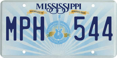 MS license plate MPH544