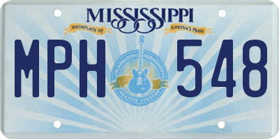 MS license plate MPH548
