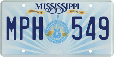 MS license plate MPH549
