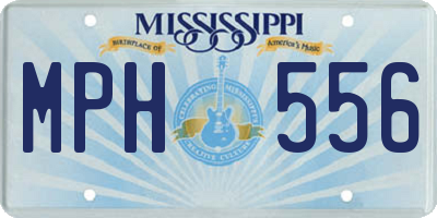 MS license plate MPH556