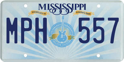 MS license plate MPH557