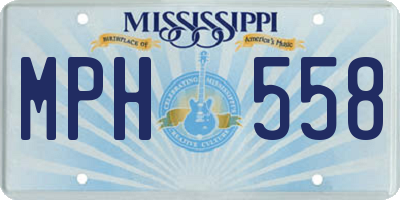 MS license plate MPH558