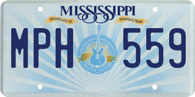 MS license plate MPH559