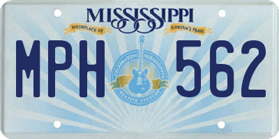 MS license plate MPH562