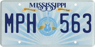 MS license plate MPH563
