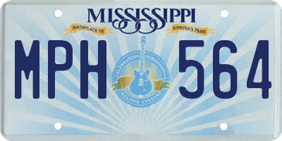 MS license plate MPH564