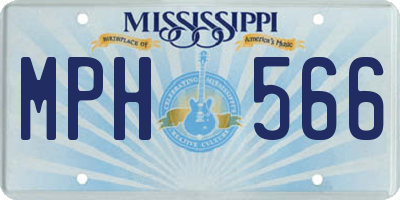 MS license plate MPH566