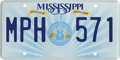 MS license plate MPH571