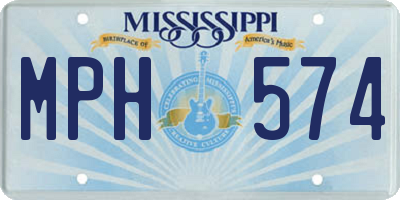 MS license plate MPH574