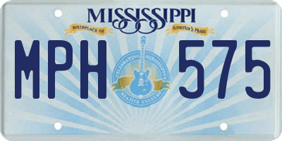 MS license plate MPH575